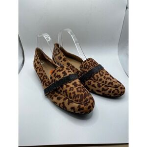 Torrid Leopard Print Loafer Flats Rhinestone Accent Slip On Size‎ 10